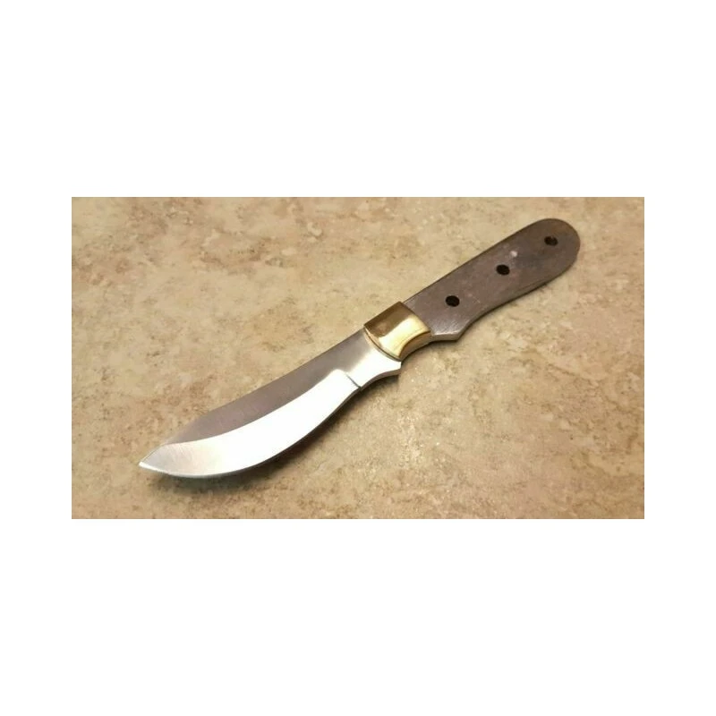 BL093 2 Lames A Customiser Skinner Lame Acier Inox Garde En Laiton – Image 3