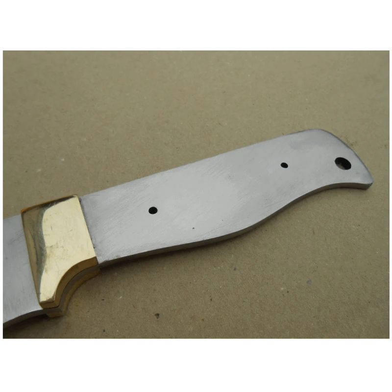 BL125 Lot De 2 Lames A Customiser Le Manche Lame Spear Point Garde En Laiton – Image 4