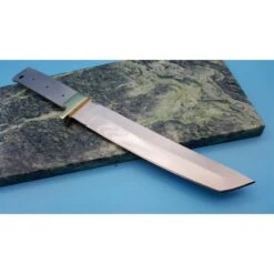 BL126 Lot De 2 Lames A Customiser Le Manche Lame Tanto Garde En Laiton