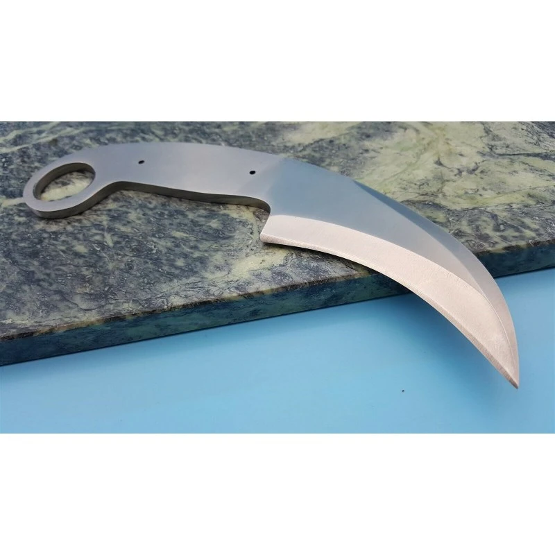 BL127 Lot De 2 Lames A Customiser Le Manche Lame Karambit Acier Inox – Image 3