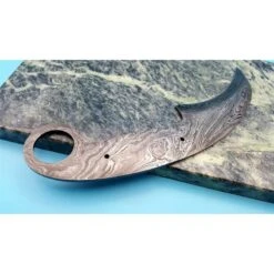 BL127D Lame A Customiser Le Manche Lame Karambit Acier Damas 256 Couches
