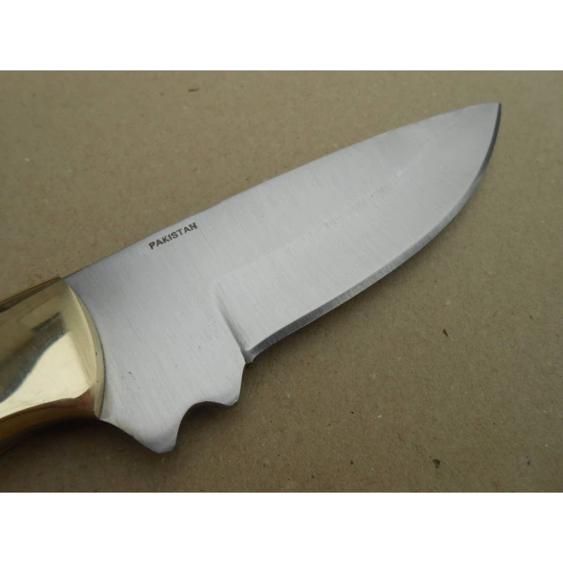 BL133 Lot De 3 Lames A Customiser Le Manche Couteau De Chasse Acier Inox Garde Laiton – Image 2