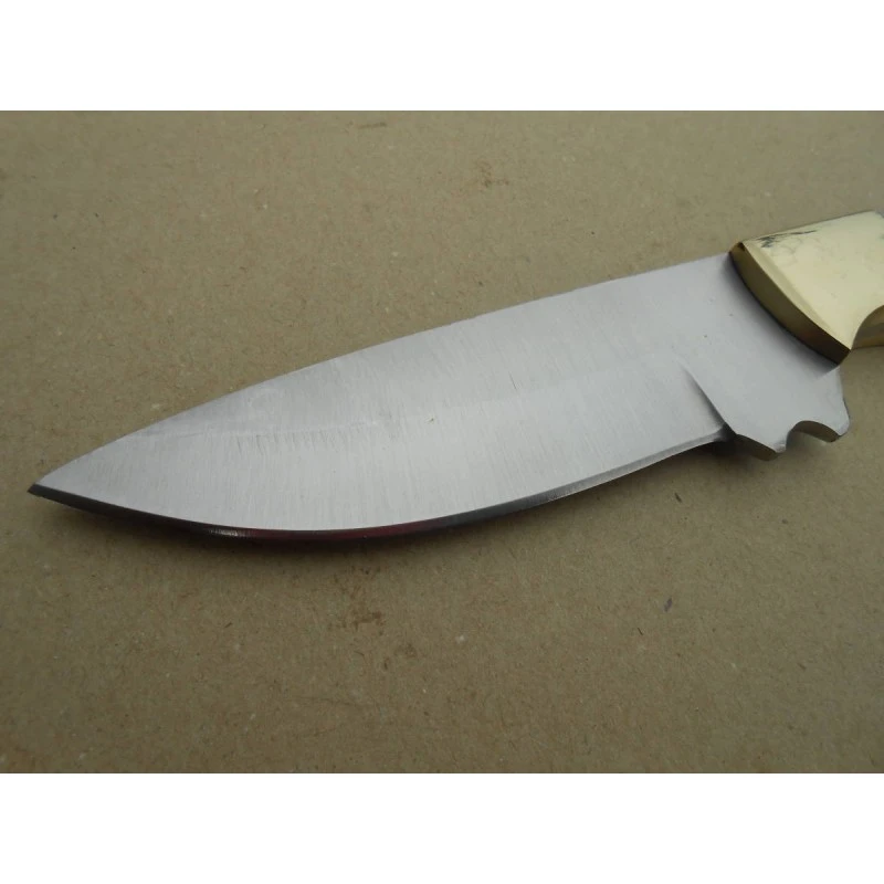 BL133 Lot De 3 Lames A Customiser Le Manche Couteau De Chasse Acier Inox Garde Laiton – Image 5