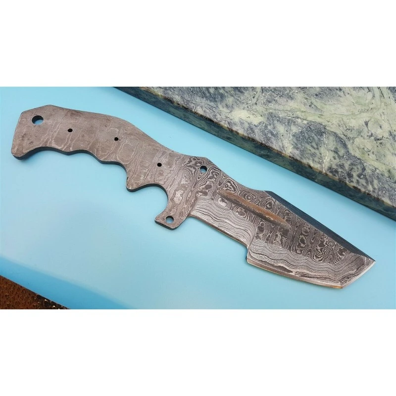 BL137D Lame A Customiser Le Manche Lame Trakker Acier Damas 256 Couches – Image 3