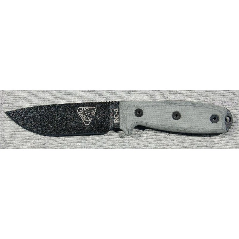 RC4PMB Couteau ESEE Model 4 Acier Carbone 1095 Manche Micarta Etui Molle Clip Made In USA – Image 2