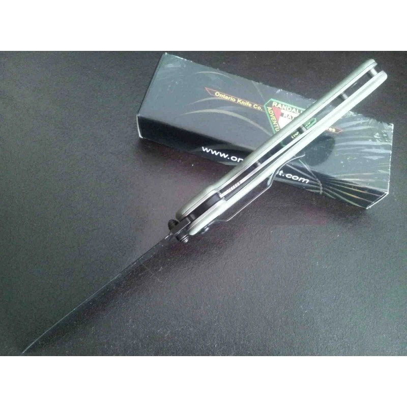 Couteau Ontario Rat 1 OD Green Acier AUS-8 Serrated Manche Nylon Linerlock ON8847OD – Image 2