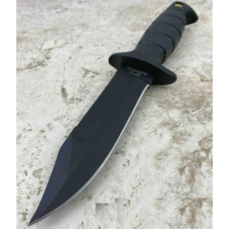 Couteau Ontario SP2 Air Force Survival Knife Lame Carbone 1095 Manche Kraton Etui Nylon Made In USA ON8680 – Image 3