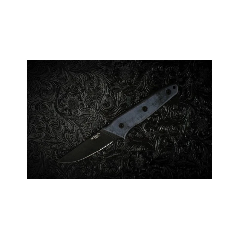 Couteau Ontario Stealth Lame Acier S35VN Serr Manche Micarta Etui Nylon Made USA ON8198 – Image 4