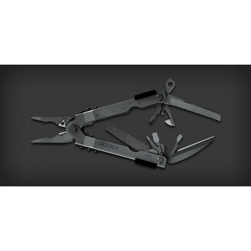 Couteau Pince Gerber MP600 Needlenose Black Military 14 Fonctions Made In USA G0314