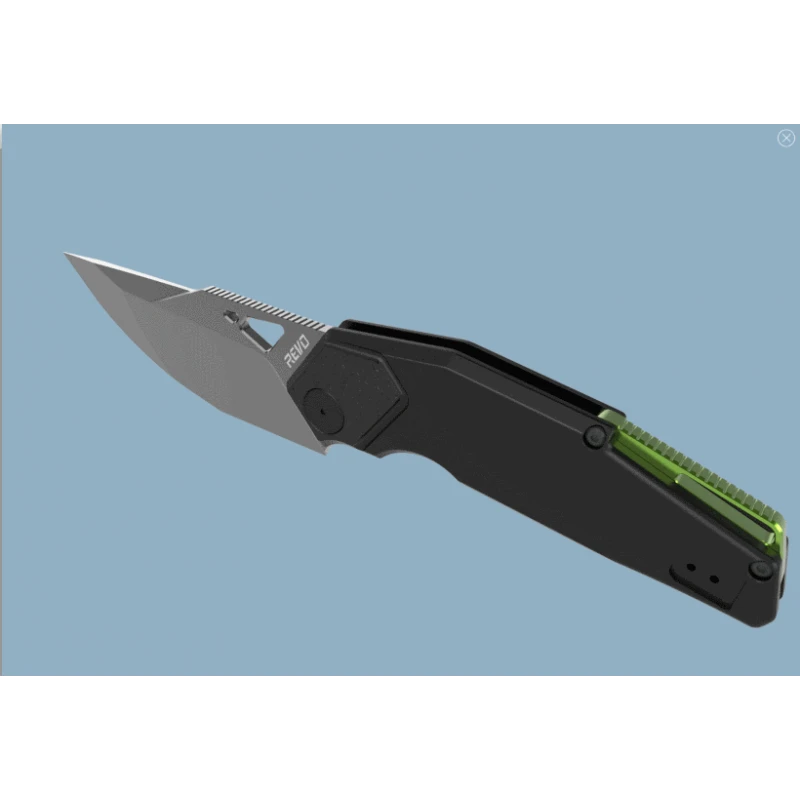 Couteau Revo Berserk Framelock Manche Black G10 Lame Acier 9Cr18MoV Clip REV004BLK – Image 4