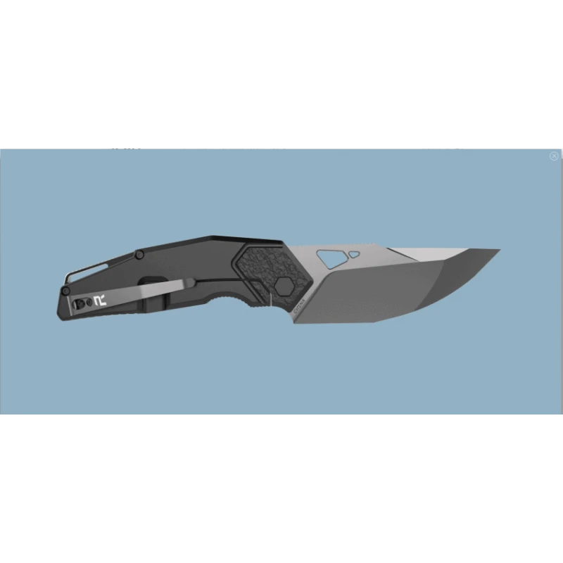 Couteau Revo Berserk Framelock Manche Black G10 Lame Acier 9Cr18MoV Clip REV004BLK – Image 6