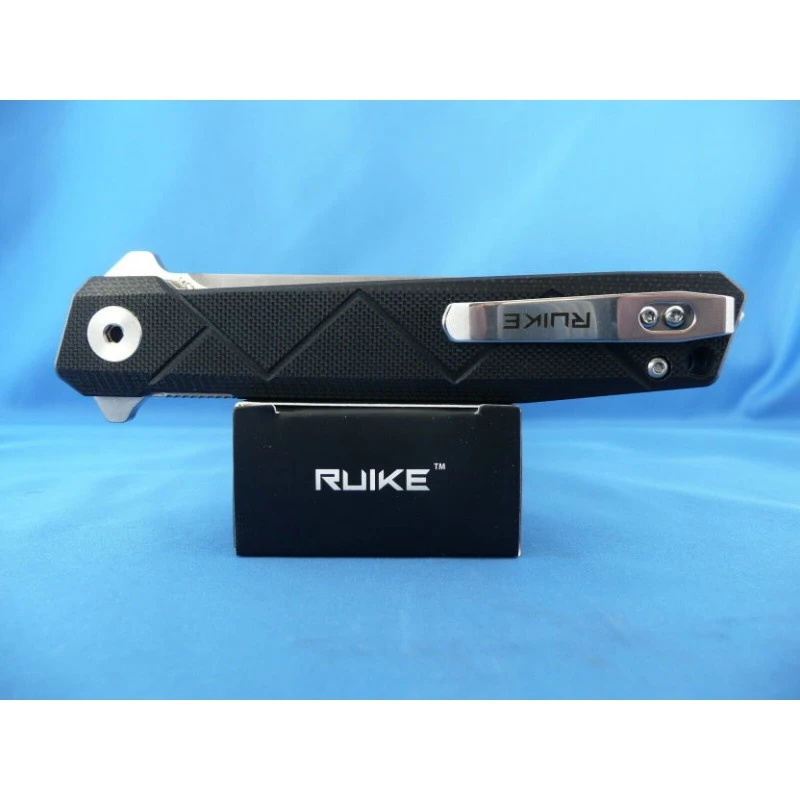 Couteau Ruike P127B Tanto Lame Acier 14C28N Manche Black G10 Linerlock Clip RKEP127B – Image 2