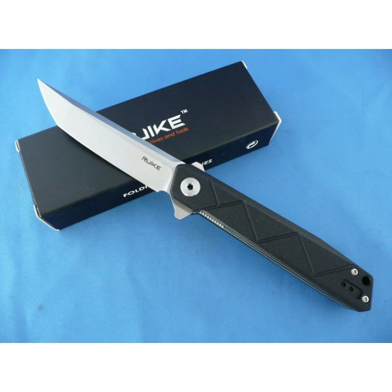 Couteau Ruike P127B Tanto Lame Acier 14C28N Manche Black G10 Linerlock Clip RKEP127B – Image 5