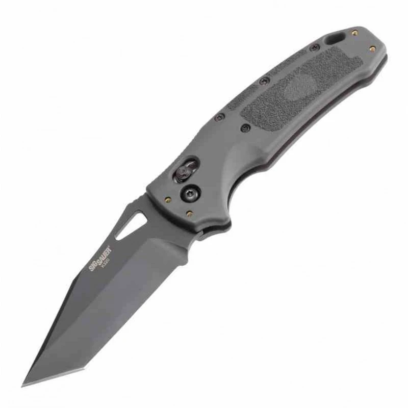 Couteau SIG Sauer K320 ABLE Lock Gray Tanto Lame Acier S30V Black Manche Gray Alu Made USA SIG36362 – Image 3