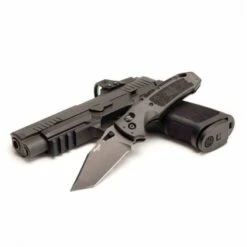 Couteau SIG Sauer K320 ABLE Lock Gray Tanto Lame Acier S30V Black Manche Gray Alu Made USA SIG36362