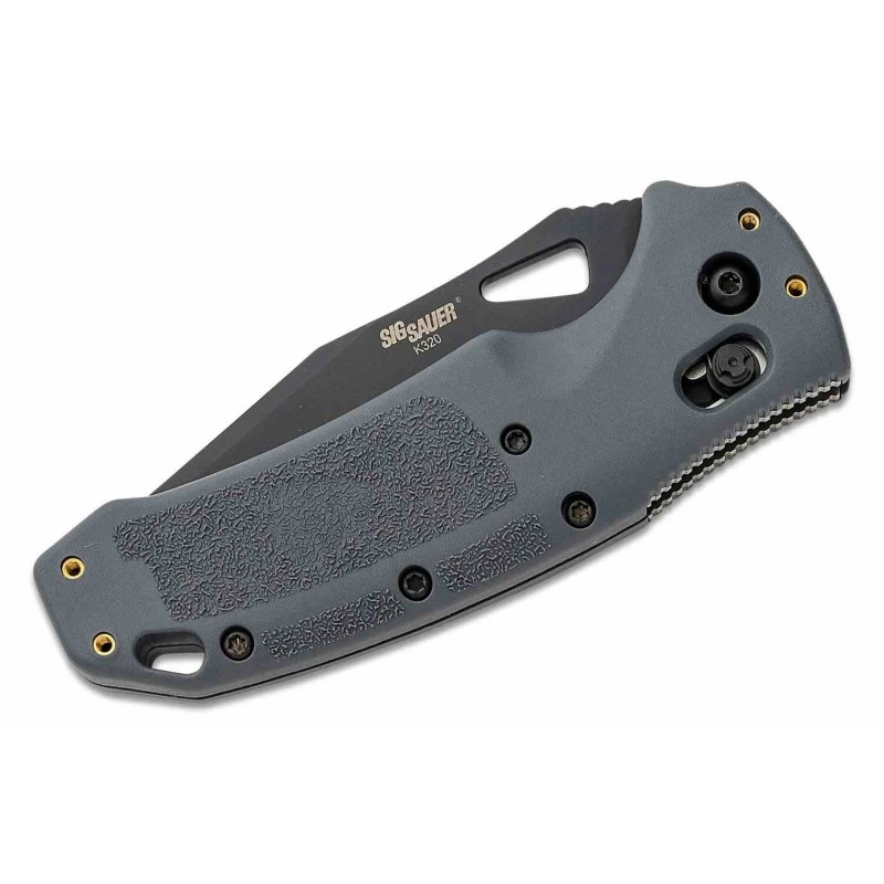 Couteau SIG Sauer K320 ABLE Lock Gray Tanto Lame Acier S30V Black Manche Gray Alu Made USA SIG36362 – Image 6