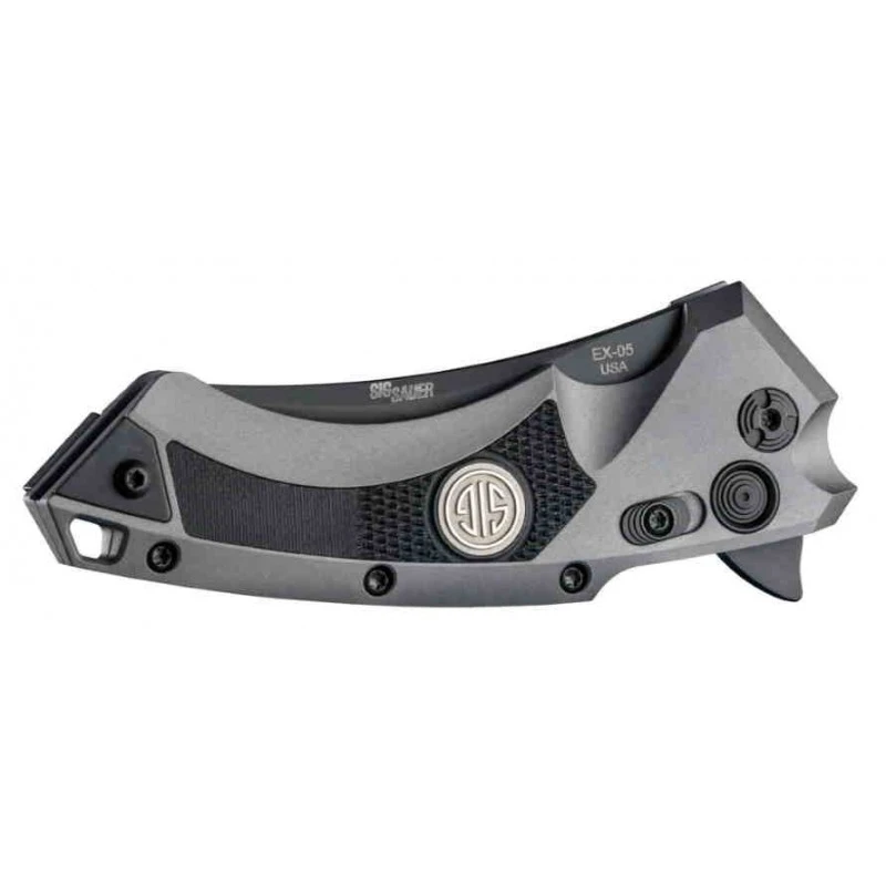 Couteau Sig X5 Tactical Emperor Scorpion Lame 154CM Wharncliffe Manche Alu Button Lock Made USA SIG36562 – Image 2