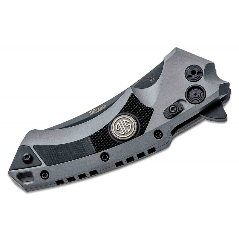 Couteau Sig X5 Tactical Emperor Scorpion Lame 154CM Wharncliffe Manche Alu Button Lock Made USA SIG36562 – Image 6