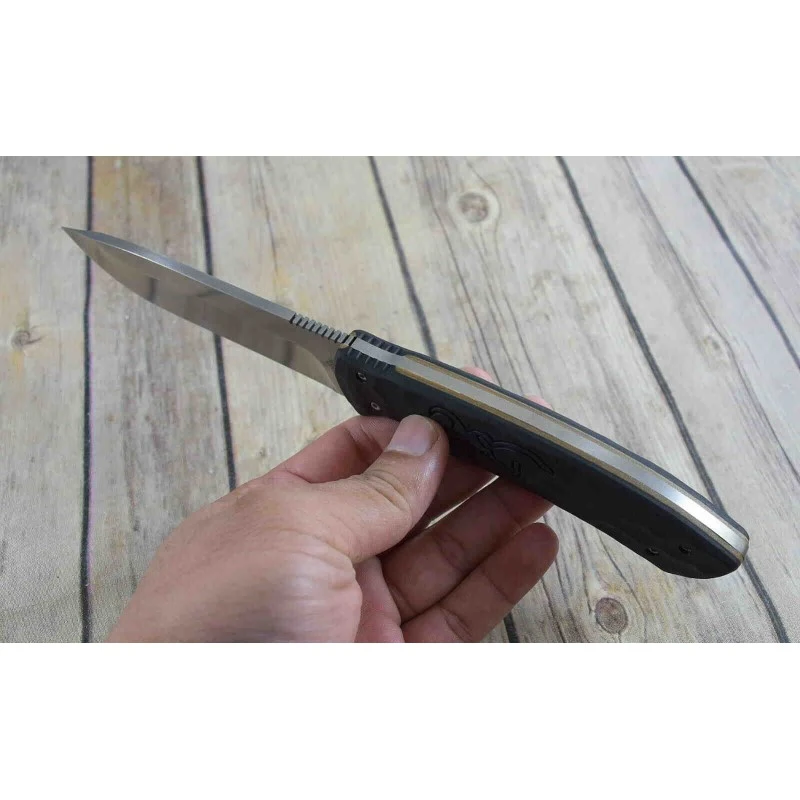 Couteau Skinner Browning Primal Lame Acier 8Cr13MoV Manche Polymer Etui Nylon BR0426B – Image 2