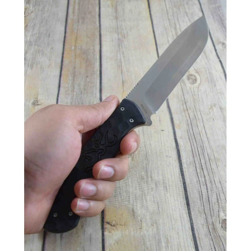 Couteau Skinner Browning Primal Lame Acier 8Cr13MoV Manche Polymer Etui Nylon BR0426B – Image 4