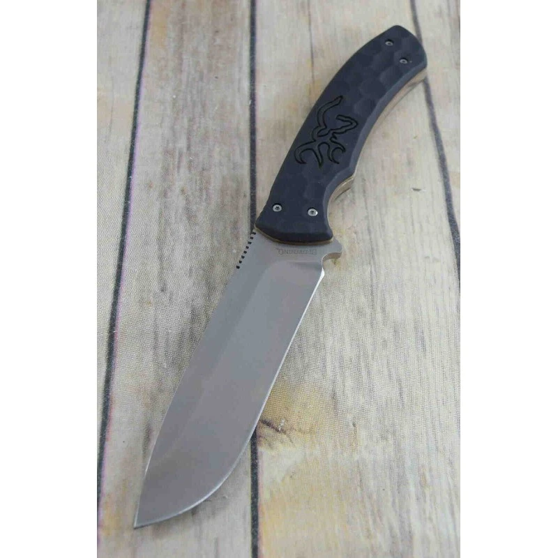 Couteau Skinner Browning Primal Lame Acier 8Cr13MoV Manche Polymer Etui Nylon BR0426B – Image 7