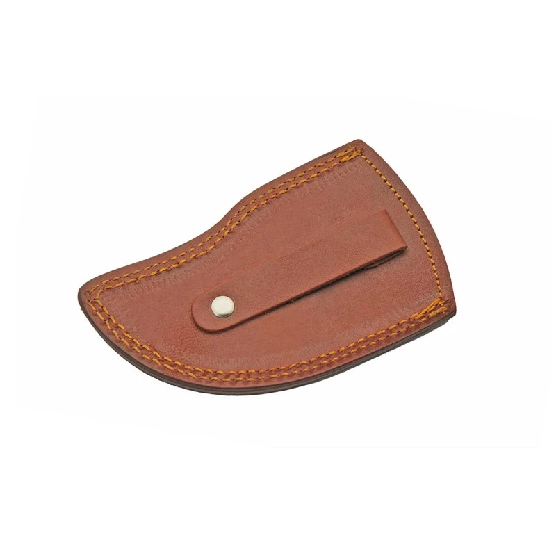 Couteau Skinner Damas Lame 256 Couches Manche Bois Blue Etui Cuir DM1333BL – Image 9