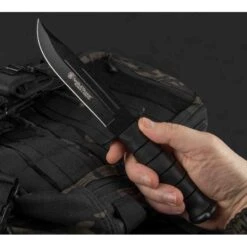 Couteau Smith&Wesson Search & Rescue Lame Acier 7Cr17MoV Manche Caoutchouc Etui Nylon+Pierre SWSUR2CP