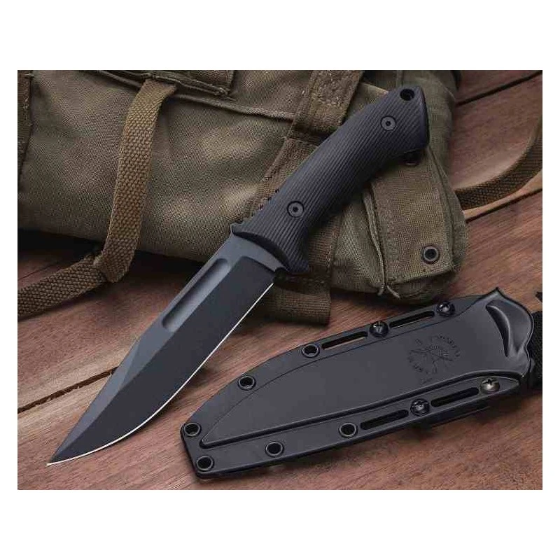 Couteau Spartan Blades Professional Harsey Fighter Lame Acier Carbone 1095 Manche & Etui ABS USA SBSL006BK – Image 5