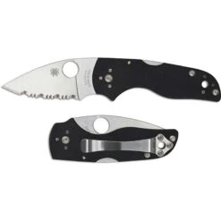 Couteau Spyderco Lil' Native Lame Acier CPM-S30V Serrat Manche G-10 Lockback Made In USA SC230MBGS