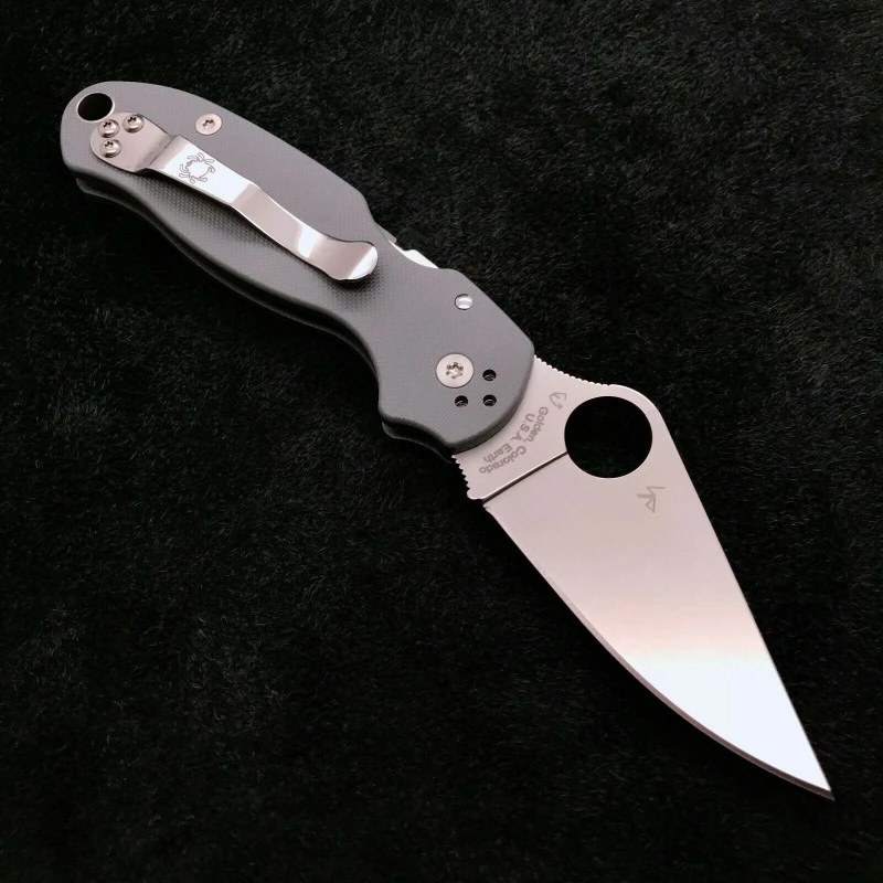 Couteau Spyderco Para 3 Compression Lock Gray Lame Acier Maxamet Manche G10 Clip Made In USA SC223GPDGY – Image 3