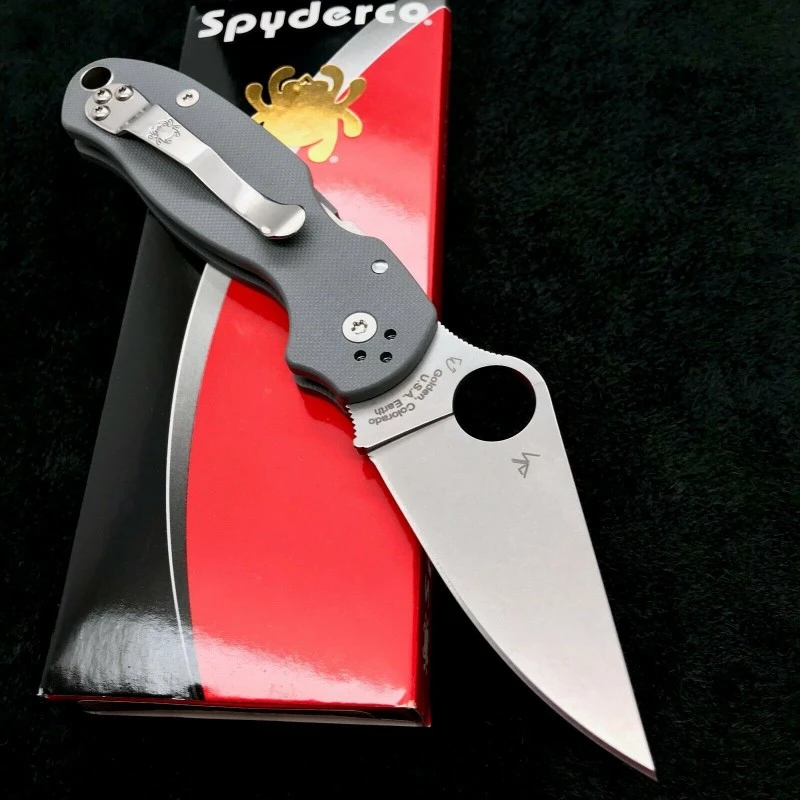 Couteau Spyderco Para 3 Compression Lock Gray Lame Acier Maxamet Manche G10 Clip Made In USA SC223GPDGY – Image 7