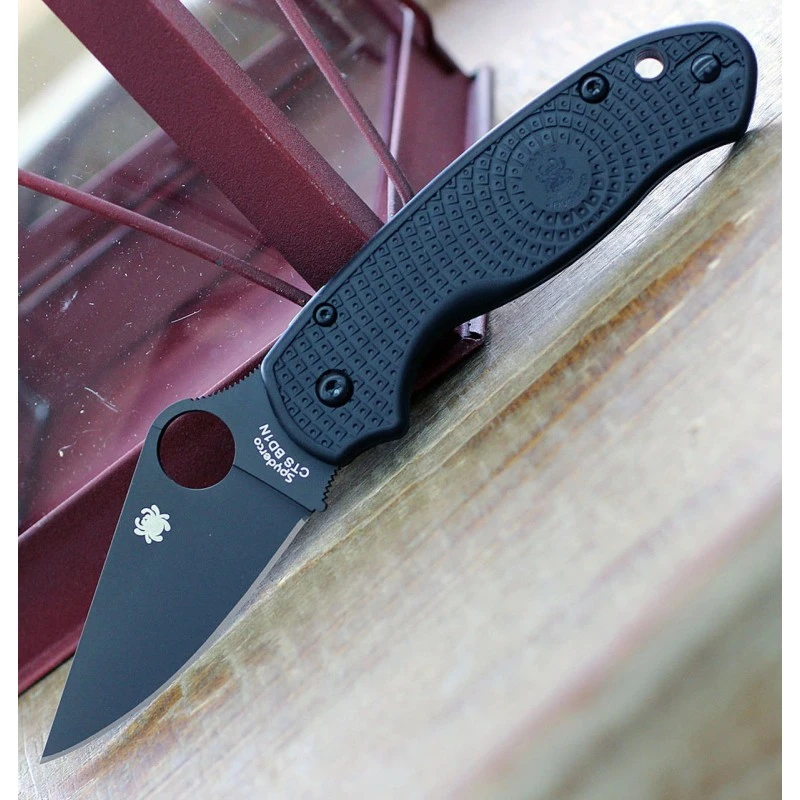 Couteau Spyderco Para 3 Compression Lock Manche FRN Lame Black CTS-BD1N Clip Made USA SC223PBBK – Image 5
