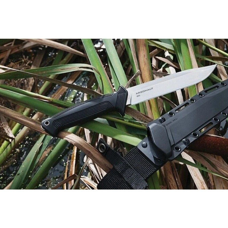 Couteau Steel Will Argonaut 800 Bushcraft Lame Acier AUS-8 Manche TPR Etui Kydex SMG800 – Image 10