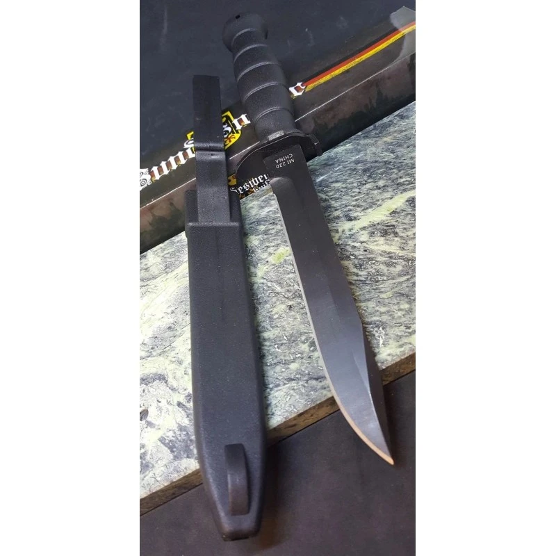 Couteau Tactical Façon Glock D'Entrainement Bundesheer Autrichienne Acier Carbone Manche ABS MI220 – Image 4