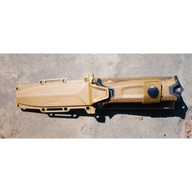 Couteau Tactical/Survival Gerber Strongarm Coyote Acier 420HC Manche Fibre Glass Made USA G1059 – Image 3