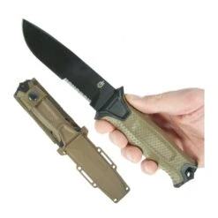 Couteau Tactical/Survival Gerber Strongarm Coyote Acier 420HC Manche Fibre Glass Made USA G1059