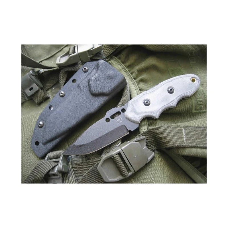 Couteau Tactical Tops Knives Tops Covert Anti-Terrorism Acier Carbone 1095 Made In USA TP200