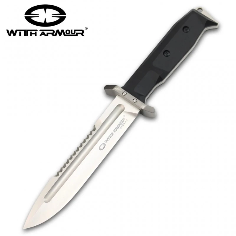 Couteau Tactical WithArmour Expendable Lame Acier D2 Manche G10 Etui Kydex WAR099BKD2 – Image 6