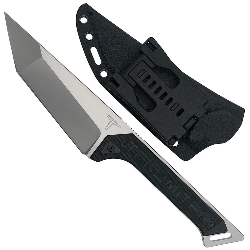 Couteau Takumitak Charge Lame Tanto Acier D2 Satin Manche G10 Etui Kydex TKF215SL – Image 2