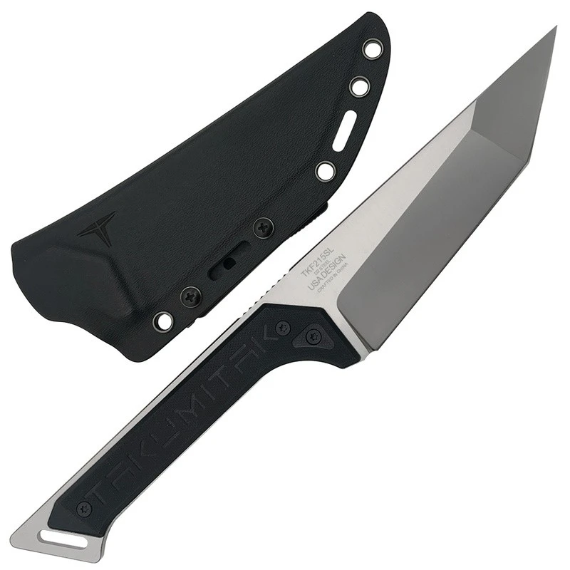 Couteau Takumitak Charge Lame Tanto Acier D2 Satin Manche G10 Etui Kydex TKF215SL – Image 3