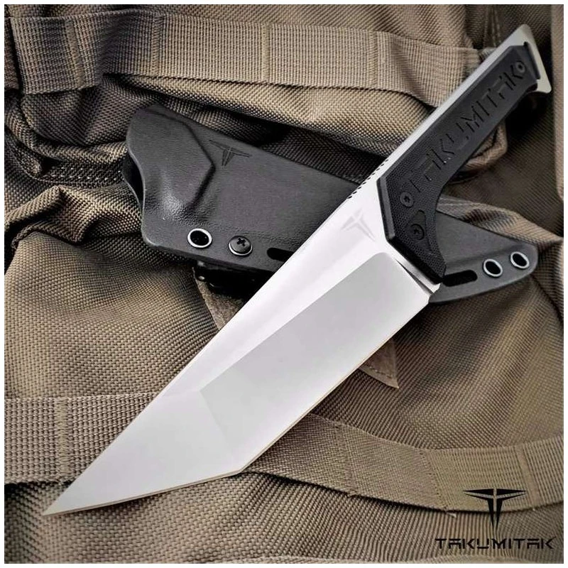 Couteau Takumitak Charge Lame Tanto Acier D2 Satin Manche G10 Etui Kydex TKF215SL – Image 10