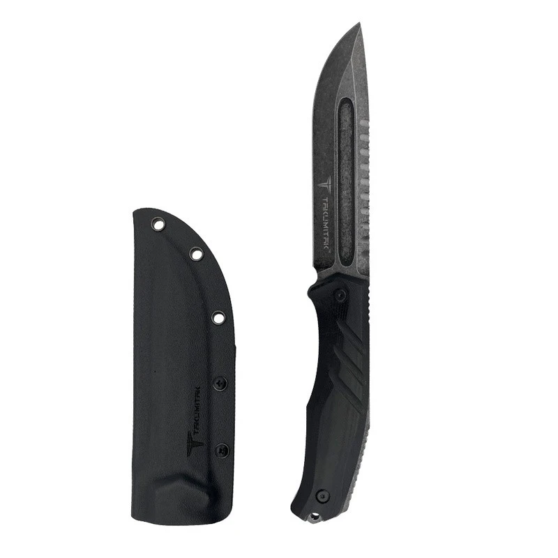Couteau Takumitak Exit Point Lame Drop Point Acier D2 Stonewash Manche G10 Etui Kydex TKF211SW