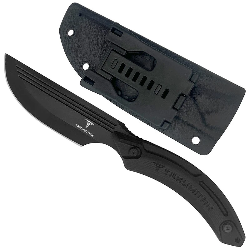 Couteau Takumitak HUNTER Straight Back Lame Acier D2 Manche G10 Etui Kydex TKF207BK – Image 2