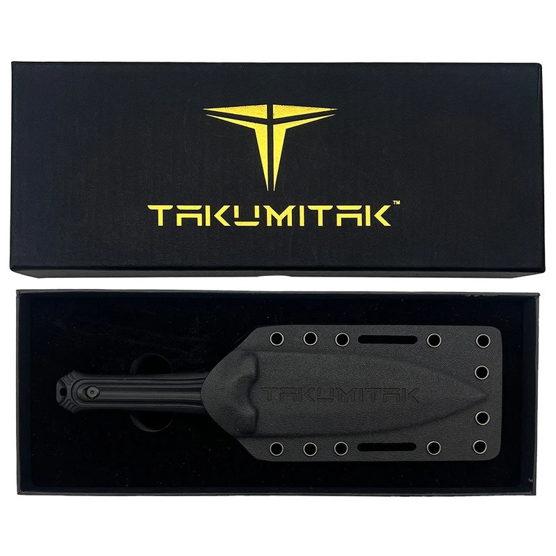 Couteau Takumitak SENTINEL Dagger Black Military Lame Acier D2 Manche G10 Etui Kydex TKF203BK – Image 8