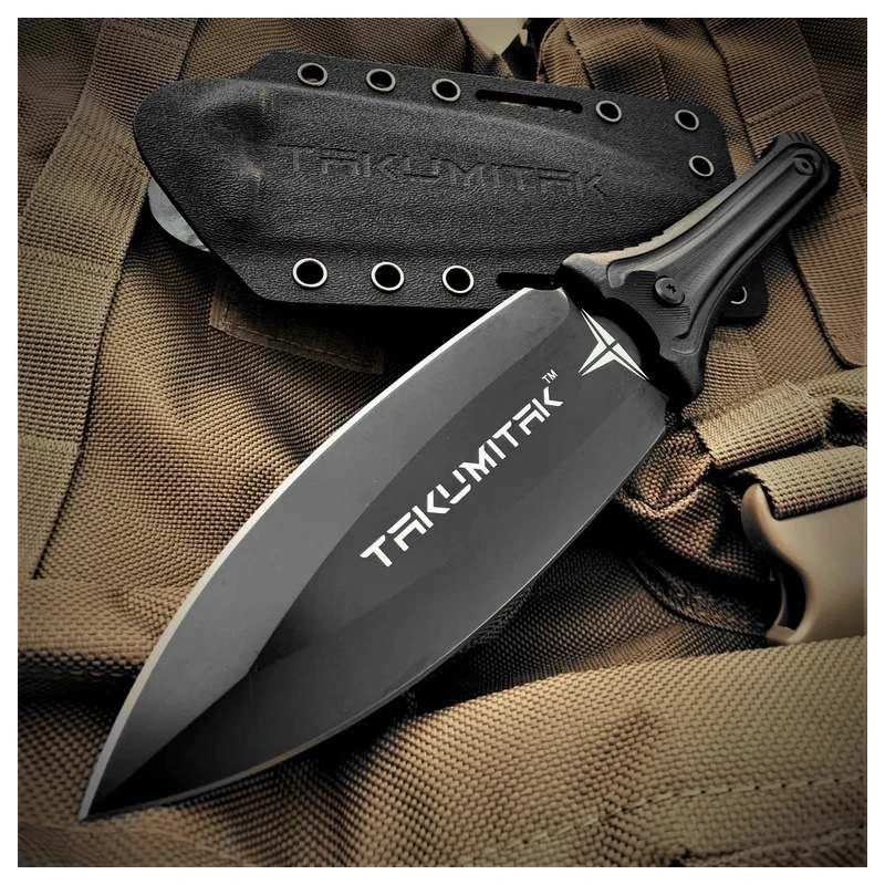 Couteau Takumitak SENTINEL Dagger Black Military Lame Acier D2 Manche G10 Etui Kydex TKF203BK – Image 9