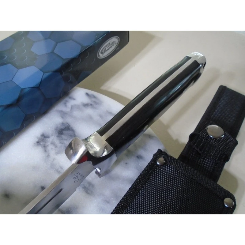 Couteau Toothpick Bowie Lame Acier Inox Manche Bois Etui Nylon CN211554 – Image 2