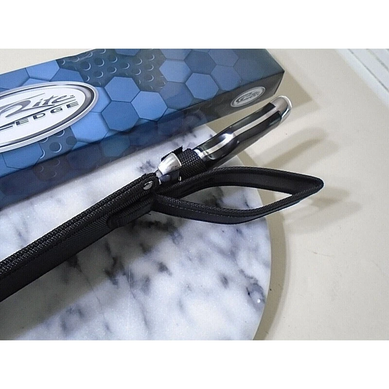 Couteau Toothpick Bowie Lame Acier Inox Manche Bois Etui Nylon CN211554 – Image 3