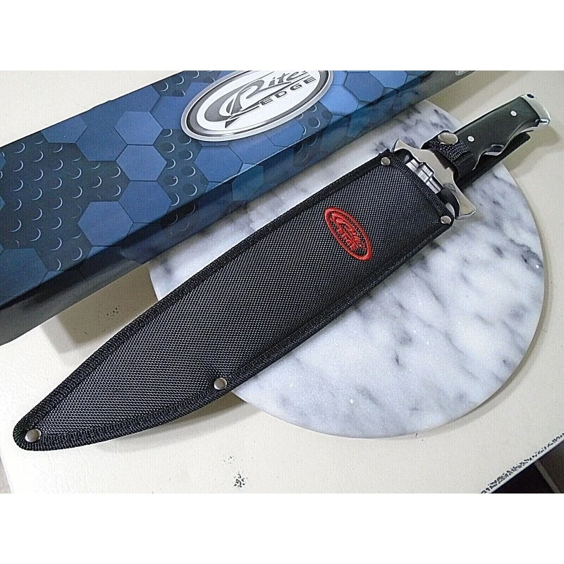 Couteau Toothpick Bowie Lame Acier Inox Manche Bois Etui Nylon CN211554 – Image 4