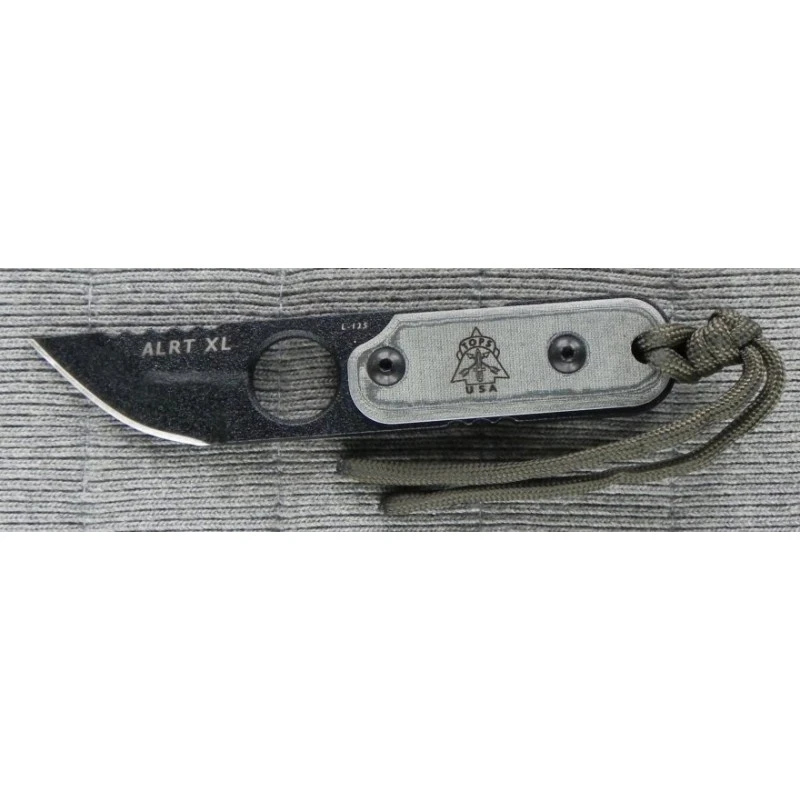 Couteau Tops A.L.R.T. (Anywhere Last Resort Tool) Acier 1095 Manche Micarta Made In USA TPXL05 – Image 2