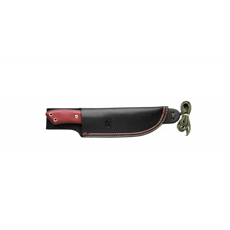 Couteau TOPS Camp Creek Fire Edition Lame Acier CPM S35VN Manche Red/Black G10 Etui Cuir USA TPCPCKFE01 – Image 4